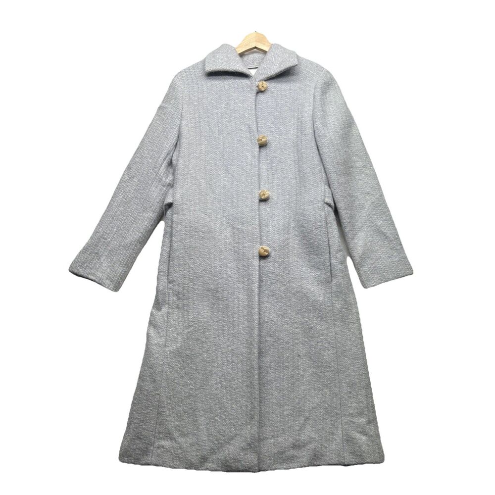 Vintage Maxi Coat Womens Size 4 Barneys New York Italy Fabric Cashmere Wool?